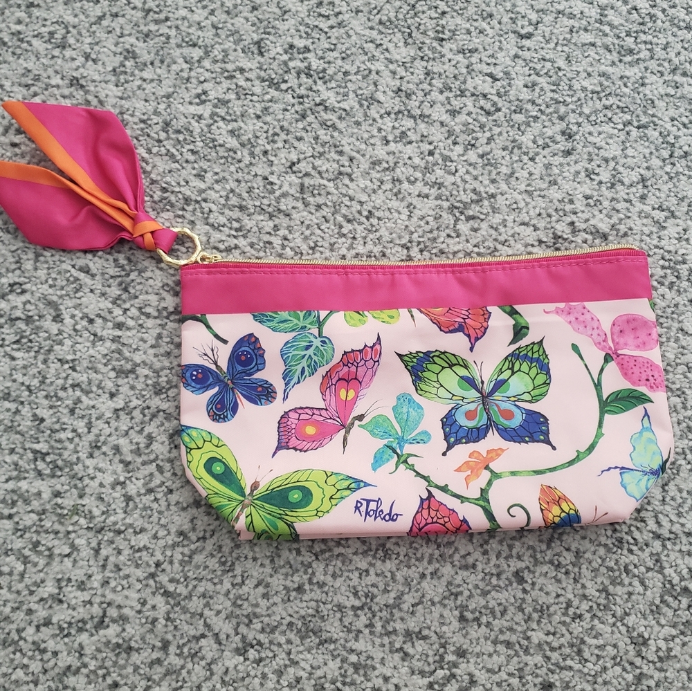 Estee Lauder (NWOT) - Pink Butterfly Cosmetic Clutch/Bags